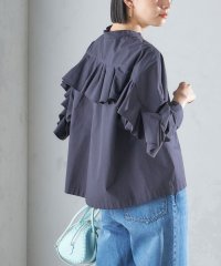 SHIPS WOMEN/〈手洗い可能〉近江晒 タイプライター ラッフル ブラウス 24SS ◇/505875365