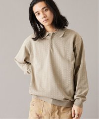 JOURNAL STANDARD/透かし編み ポリニットポロシャツ L/S/505876032