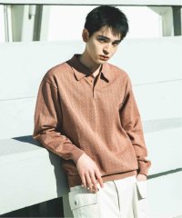 JOURNAL STANDARD/透かし編み ポリニットポロシャツ L/S/505876032