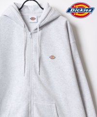 LAZAR/【Lazar】Dickies/ディッキーズ 別注 オーバーサイズ 裏起毛 ミニロゴワッペン ワンポイント刺繍 スウェット ジップアップパーカー/長袖 トップス /505847579