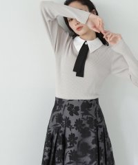 NATURAL BEAUTY BASIC/リボンタイ付きリブニット　24SS/505863125