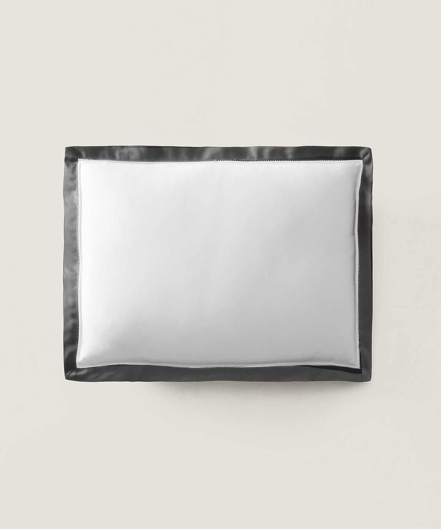 Ralph Lauren Home オーガニックコットン ボーダーピローグレー