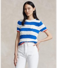 POLO RALPH LAUREN/ストライプ ケーブル コットン ショートスリーブ セーター/505878607