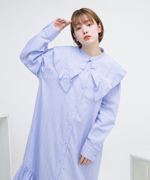 セール 50%OFF】2WAYビッグカラーワンピース(505879565 セール 50%OFF】2WAYビッグカラーワンピース(505879565