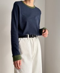 CANAL JEAN/harmonie －OrganicCotton－(アルモニ オーガニックコットン)配色切り替えロングTシャツ/505216415