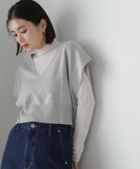 NATURAL BEAUTY BASIC/Vネックベスト×シアーリブトップス/505852566