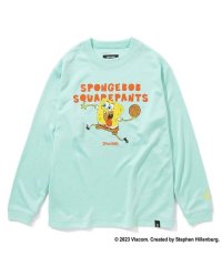 SPALDING/ジュニア ロングスリーブTシャツ スポンジ・ボブ スクエアパンツ/505881085