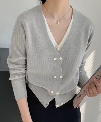 Dewlily/デューリリー Dewlily レイヤードドッキングニット レディース 10代 20代 30代 韓国ファッション カジュアル 秋 冬 無地 シンプル 可愛い おし/505881139