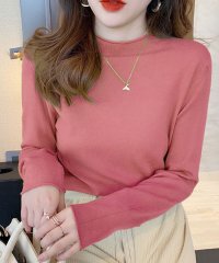Dewlily/デューリリー Dewlily ハイネックシフォンニット レディース 10代 20代 30代 韓国ファッション カジュアル 春 秋 無地 シンプル 可愛い おしゃ/505881140