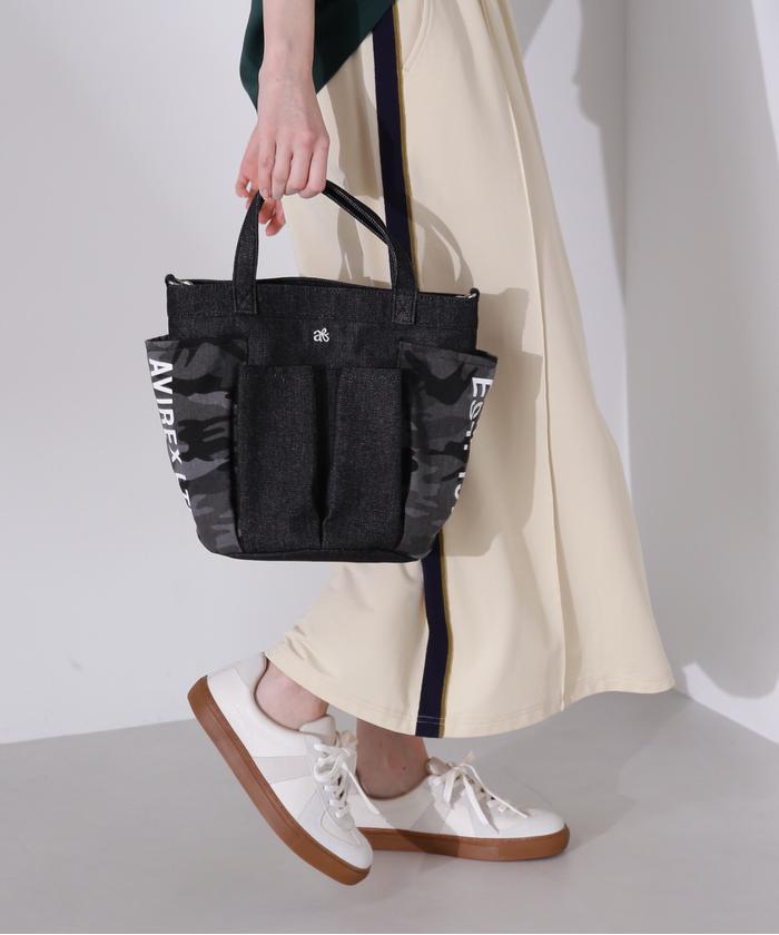 AVIREX ブラック トートバッグ　直営店限定 AVIREX トートバッグ 「直営店限定」EMBROIDERY TOTE BAG / 刺繍