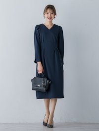 ketty/【大HIT定番】ハイストレッチジョーゼット長袖ワンピース ≪手洗い可能 / セットアップ対応≫/505877080