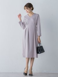 ketty/【大HIT定番】ハイストレッチジョーゼット長袖ワンピース ≪手洗い可能 / セットアップ対応≫/505877080