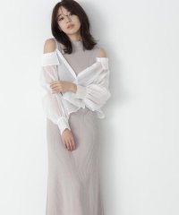 NATURAL BEAUTY BASIC/シャツレイヤードニットワンピース/505879842