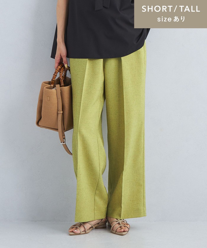 【新品タグ付き】グリーンレーベルリラクシング ニーハイフレアパンツ ネイビー L UNITED ARROWS green label relaxing 【結論シリーズ】ニーハイ
