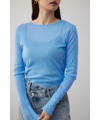 AZUL by moussy/バックスリットシアーロングトップス/505889858