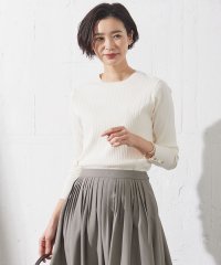 J.PRESS LADIES（LARGE SIZE）/【洗える】RAYON STRETCH PLAIN クルーネック ニット/505841733