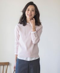 J.PRESS LADIES（LARGE SIZE）/【洗える】RAYON STRETCH PLAIN クルーネック ニット/505841733