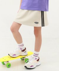 devirock/【セットアップ可能】サイドライン ミニスカート(インナー付き) 子供服 キッズ 女の子 ボトムス スカート スカッツ インナーパンツ付ミニスカート ジャージ/505875629