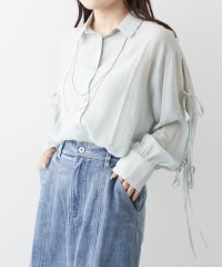 NICE CLAUP OUTLET/袖リボンシアシャツ/505877577