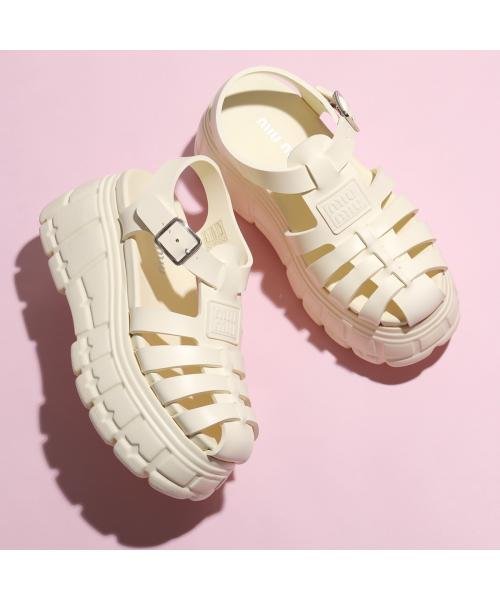 セール】MIUMIU プラットフォームサンダル 5X709D 3LKK EVA 厚底 