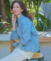 NIJYUSANKU（LARGE SIZE）/【Oggi4月号掲載/洗える】23区DENIM ライトダンガリー クロップドシャツ/505891621