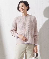 J.PRESS LADIES（LARGE SIZE）/【洗える】GIZA MERCERIZE COTTON ケーブル ニット/505891653