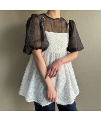 JUNOAH/ジュノア JUNOAH フェザージャガードキャミビスチェ/505891777