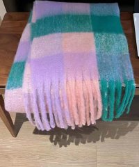 ARGO TOKYO/アルゴトウキョウ ARGO TOKYO Big Fringe Check Muffler 26004 ビッグフリンジチェックマフラー/505891920