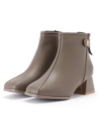 Lace Ladies/レースレディース Lace Ladies ステッチプラススクエアチャンキーショートブーツ/505881286