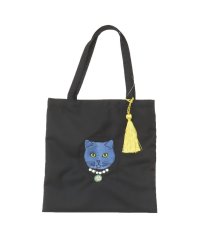 cinemacollection/トートバッグ キャットトートBAG BK BRITISH 猫 アミナコレクション 手提げバッグ ショッピングバッグ オフィス かわいい グッズ /505891375