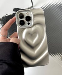 shopnikoniko/シルバーハート ぷっくり スマホケース  ma 【即納】 iPhoneケース スマホカバー アイフォン ハート ウェーブ 立体 3D 凹凸 うねうね シリコン /505892642