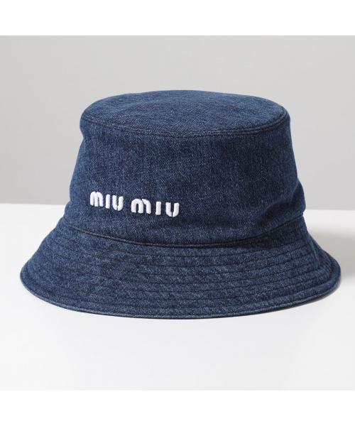 miumiu ミュウミュウ デニム バケットハット 帽子 Mサイズ 揺らさ miumiu ミュウミュウ デニム バケットハット 帽子 Mサイズ 揺らさ