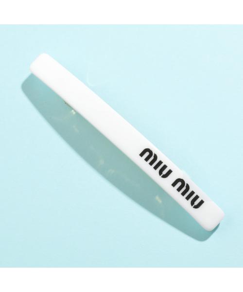 セール】MIUMIU バレッタ 5IF125 2F8O ロゴ ヘアアクセサリー