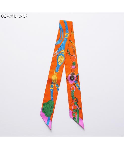 エルメス　ミニスカーフ ☆HERMES☆ ミニスカーフ カレ40 Effluves 香り ピンク 箱付き