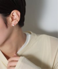 Lilas/アコヤパールピアスチェーンイヤーカフ K10（片耳）/505893637