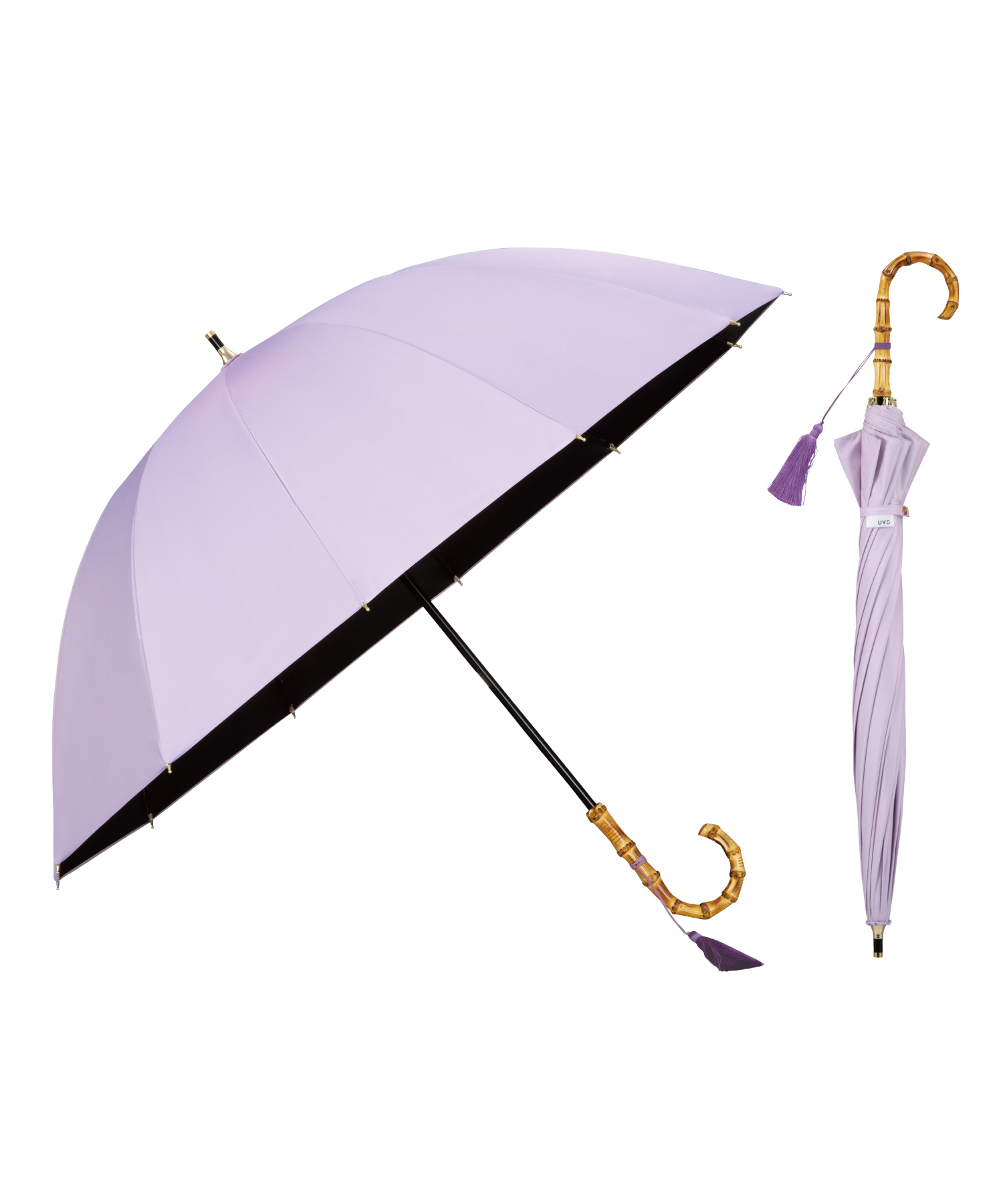 値下げ不可★新品★UVO★ウーボ★日傘★晴雨兼用★長傘★雨傘★完全遮光★ブラック クーポン】【Wpc.公式】最強の日傘 UVO（ウーボ）8本骨 刺繍