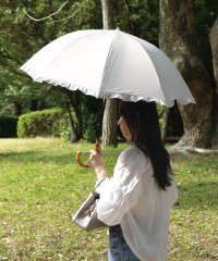 Wpc．/【Wpc.公式】最強の日傘 UVO（ウーボ）8本骨 フリル 55cm 大きい 完全遮光 UVカット100％ 遮熱 晴雨兼用 大きめ フリル日傘 晴雨兼用日傘 レ/505130320