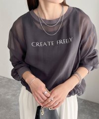 fredy emue/シアープリントTシャツブラウス/505884259