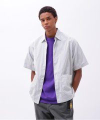 AVIREX/SHORT SLEEVE SUCKER STRIPE VACATION SHIRT/505894285