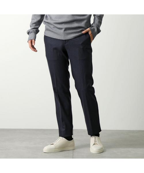 GERMANO 【ジェルマーノ】 ワンプリーツスラックス　ネイビー 44 GERMANO 【ジェルマーノ】 ワンプリーツスラックス ネイビー 44