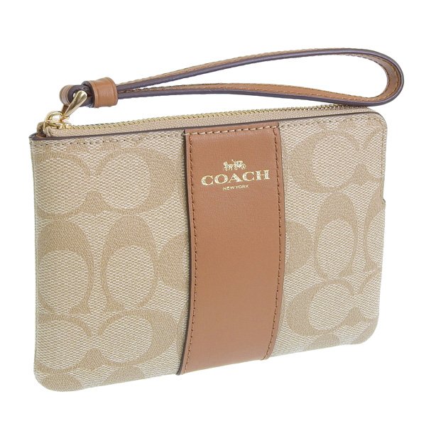 クーポン】COACH コーチ ZIP WRISTLET SIGNATURE リストレット