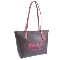 COACH/COACH コーチ ZIP TOP TOTE HORSE AND SLEIGH ジップ トップ トート ホース アンド スレイ シグネチャー トート バッグ A/505895275