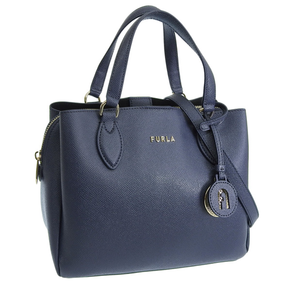 未使用・新作】FURLA ネイビー レザー ビジネスバッグ(フルラ 未使用・新作】FURLA ネイビー レザー ビジネスバッグ(フルラ