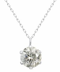 JEWELRY SELECTION/訳アリ大特価 PT 天然ダイヤモンド 0.7ct 6本爪 プラチナネックレス カード鑑別書付/505896073