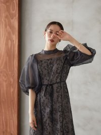 petirobe/プチローブ petirobe バルーンスリーブフラワーワンピース/505896624