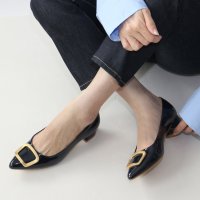 Fin/フィン Fin ポインテッドトゥバックルパンプス【低反発スポンジ入り】/505897332