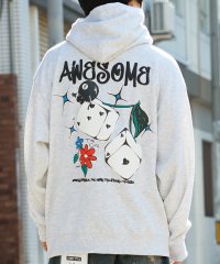 1111clothing/◆グラフィック 発砲プリント 裏起毛 プルパーカー◆ オーバーサイズ パーカー メンズ ビッグシルエット パーカー レディース ダイス 8ボール サイコロ バッ/505897737