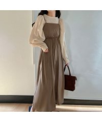 LAUIR/ラウアー LAUIR ショルダーリボンサテンキャミワンピース/505898102