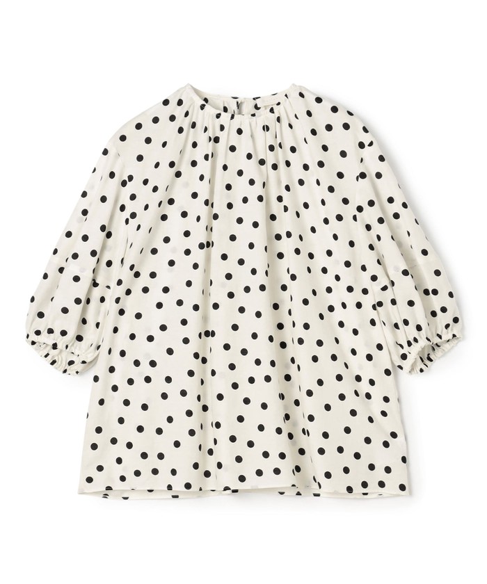 セール 40%OFF】ドットプリント ランタンスリーブブラウス
