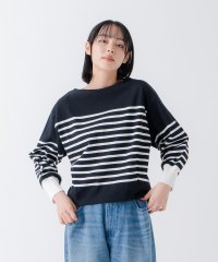 KHA:KI/カーキ KHA:KI 「KHA:KI/カーキ」パネルボーダーボートネックトップス/505798832